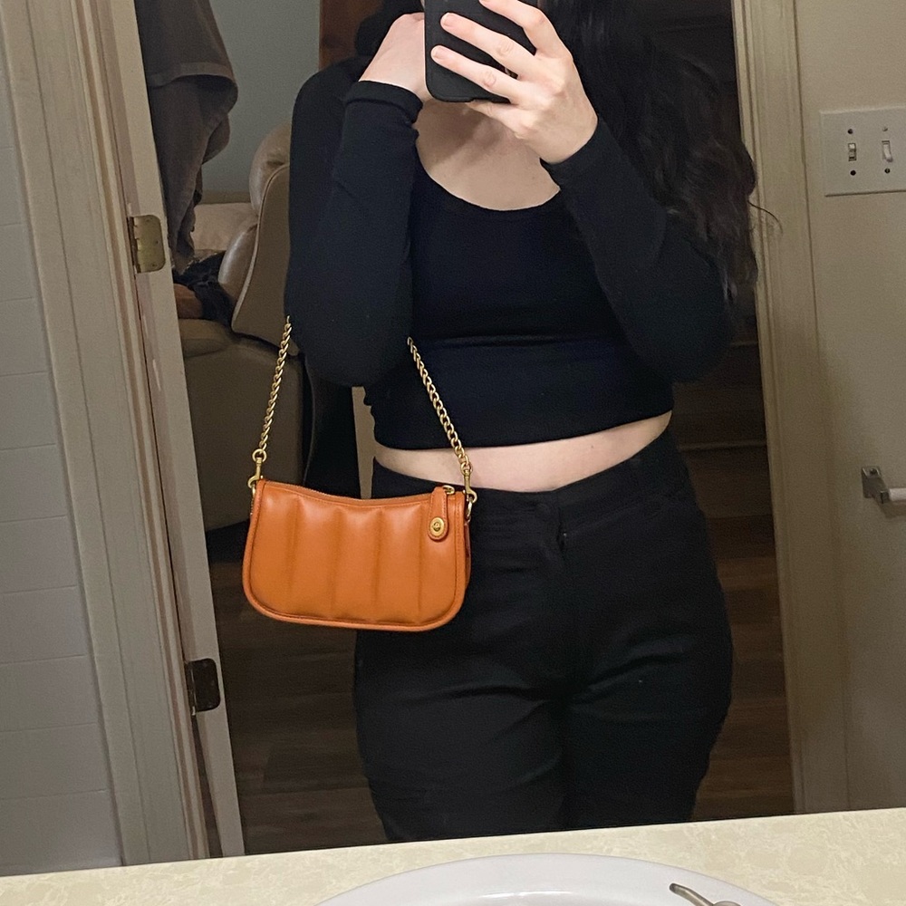 Coach Tan Leather Shoulder Bag - Picture 11 of 12